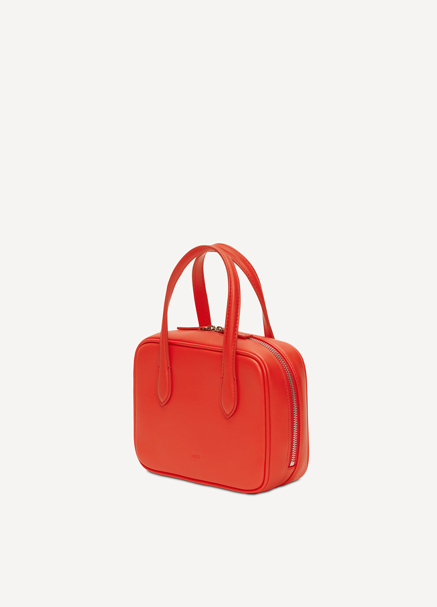 【預購商品】Amber 雙拉鍊方型保齡球包-小 Tomato